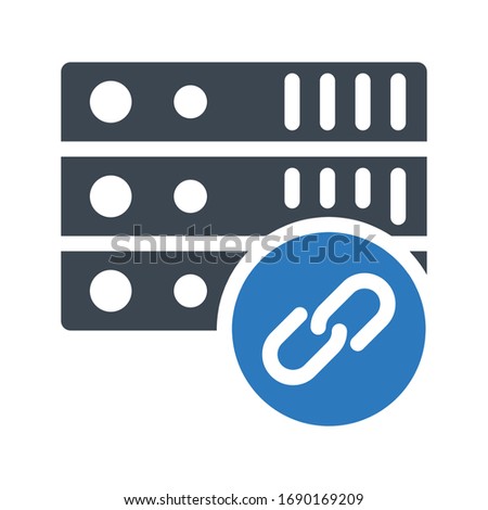 sever url vector glyph color icon 