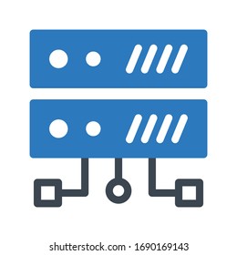 sever vector glyph color icon 