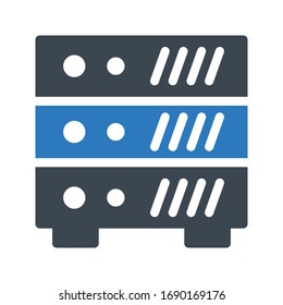 sever vector glyph color icon 