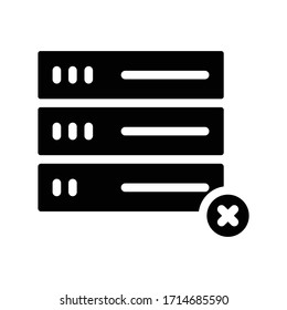 sever vector glyph flat icon 