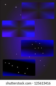 Several backgrounds are made from stars and blue/violet colors