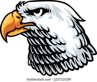 Several bald eagle head vector
