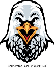 Several bald eagle head vector