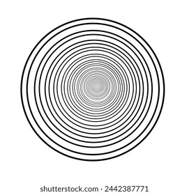 several black circular lines form a shooting target on a white background