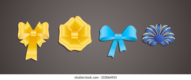 Several bows of different shapes.