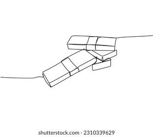 Several bundles of money, cash, banknotes, dollars, hryvnias, euro one line art. Continuous line drawing of bank, money, finance, financial, payment, data, savings, economic, wealth, credit