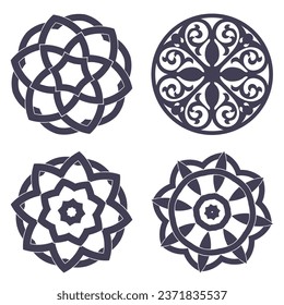 Several circles with different patterns