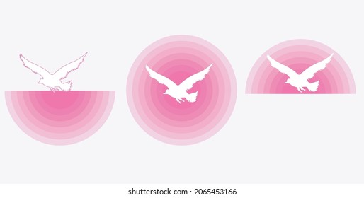 Several circles overlap in an orderly fashion.Gradually black gradient colors.For putting on ad text, website or beautiful background.Blue, Pink , Black.