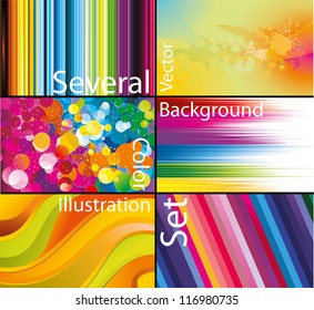 several color vector background illustration