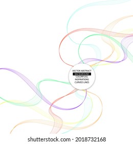 Several colored wave lines. Design element