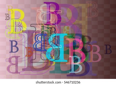 several communication at chart, Alphabet B beside brilliant edge