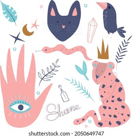 several cute icons in the same style