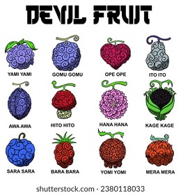 Several Devil Fruits in