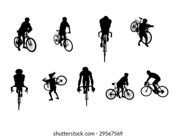 several different bicycle