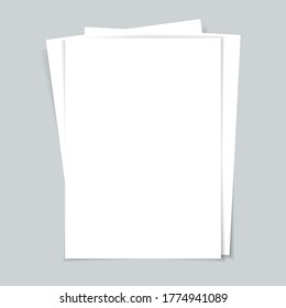 Several documents. Sheets of paper. Vector illustration.