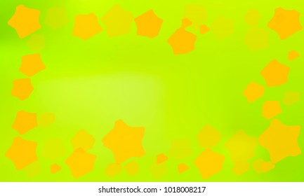 Several Golden Stars on Green Gradient Background