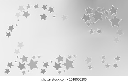 Several Grey Stars on Grey Gradient Background