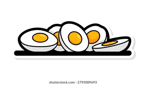 Several hard boiled eggs on plate