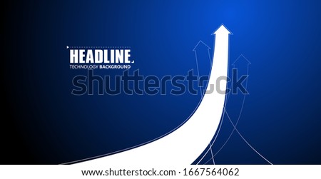 Several interlaced extended arrows symbolize the moral of growth and promotion, vector illustration.