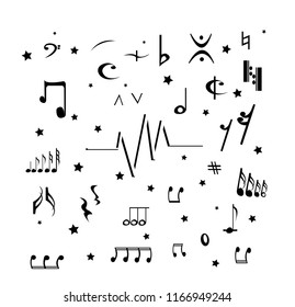 several kind of beautyful music note
