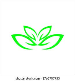 several kinds of elegant leaf logos with flat designs for your business and needs