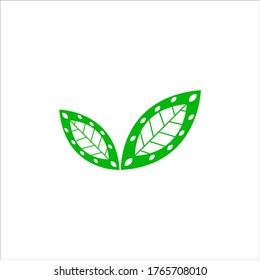 several kinds of elegant leaf logos with flat designs for your business and needs