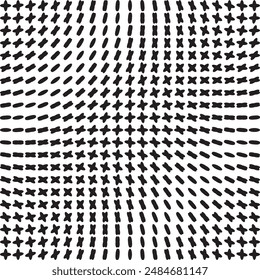 Mehrere Schichten identischer Ellipsen rotiert und überlappend, wodurch visuelles Interferenzmuster entsteht