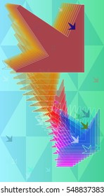 several navigation vector background among group, event in excellent concept