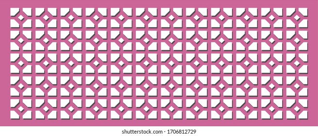 several panels for decorating decorative surfaces. Abstract stripes, lines, panels. Vector illustration of laser cutting. Plotter cutting and screen printing