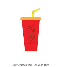 Several paper cup  with red blank for design. Isolated on background. High resolution 3d illustration