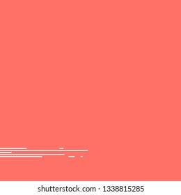
Several parallel lines below the coral background.  Background for decoration of banners, cards, invitations, weddings, posters and so on.