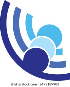 Several parallel lines wound around a transparent cone