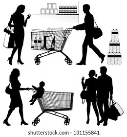 Several people. You can put each number of products in shopping trolley.