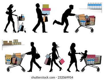 Several people. You can put each number of products in shopping trolley.