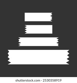 several pieces of white tape. educational theme. business theme. notes. vector illustration.