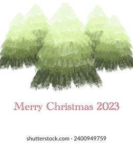 several pine trees as a symbol of Christmas