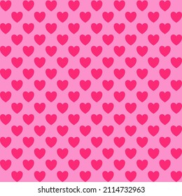 Several pink hearts arranged on a light pink background.