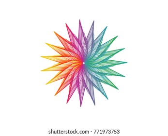 Several pointed star pattern texture background,Lines, points, circles and planes. Futuristic design.All elements are separated Abstract white background. Vector illustration EPS 10 .