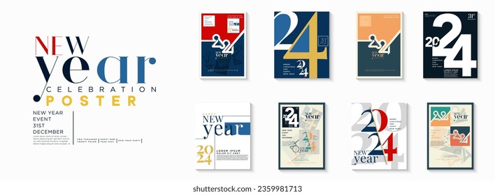 several poster concepts put together for a very symbolic and lively 2024 New Year celebration.