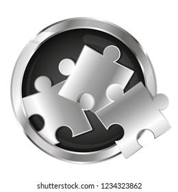 Several puzzles in the silver circle symbol