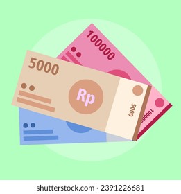 
Several rupiah notes with various denominations are circulating for payment in Indonesia