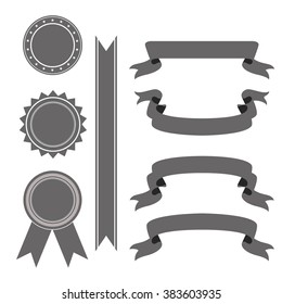 Several sets of medals and ribbons.