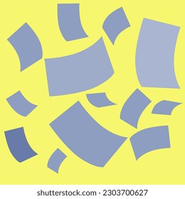 Several sheets of paper flew freely in the air
