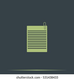 Several sheets of paper and a metal paper clip.