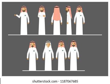 Several Sides Of Saudi Men Standing