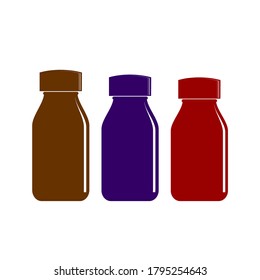 several small bottles of various colors