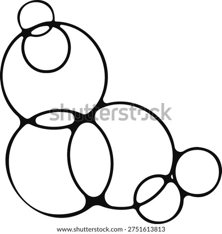 Several soap bubbles combined in a grouped, abstract formation.