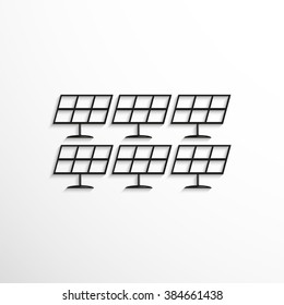 Several solar cells. Symbol. Vector icon.