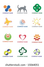 Several symbols, Vector illustration.
