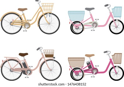 
Several types of bicycles for moms